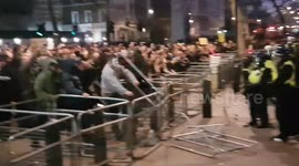 Tense scenes outside Downing Street as anti-vaccine passport protesters clash with police