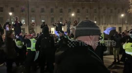 Police clash with anti-lockdown protestors in Whitehall, London