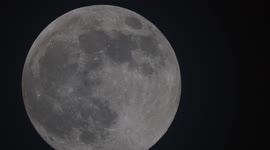 Stunning 'Cold' full moon seen rising in Kent in the UK