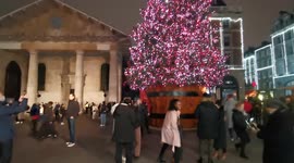 Christmas revellers out and about in London despite COVID threat