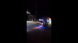 Festive Christmas Parade of Tricycle