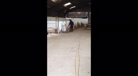 Patrisha going on the mobile farm bus