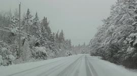 Storm hits Canada's Southwestern Maritimes, dropping 23cm of snow and leaving roads trecherous