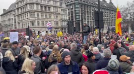 UK: New Protest Against Corona Measures In Central London 3