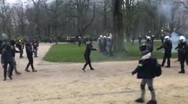 Belgium: Clashes Erupt At Protest Against Corona Measures In Brussels
