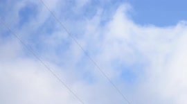 Plane flies high above the sky in Nashville, TN, US