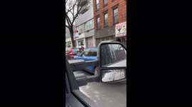 Flatbush Ave Brooklyn NY line for covid testing