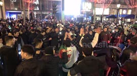 Tension on Paris' Champs-Elysees after Algeria's victory in the FIFA Arab Cup