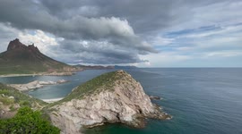 scenic viewpoint of San Carlos. landscapes of beach, sea and the tourist area of San Carlos, Sonora, Mexico. Gulf of California. Travel, travel Holidays, sun, daylight, vacation.