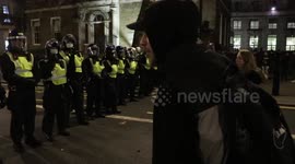 Confrontation in Whitehall as anti-Covid pass protesters clash with London police