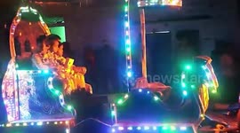 Man elaborately celebrates buying new cell phone in central India