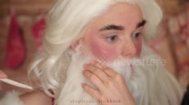 UK-based makeup artist transforms herself into Santa Claus just in time for Christmas