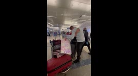 Heartwarming reunion when Scottish man is surprised by his family at LAX
