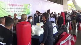 Thai cops seize $30m of crystal meth bound for Australia hidden inn PUNCH BAGS (alternative angle)