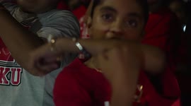 People massively celebrate the win of the Kahuku Red Raiders