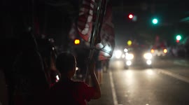 People massively celebrate the win of the Kahuku Red Raiders