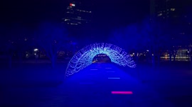 Christmas light tunnel in Oklahoma City