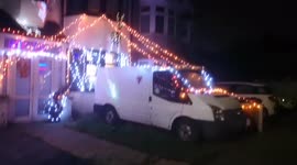 Psychedelic Christmas Lights In East London (Beware Strobe Effect)
