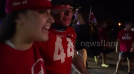 Hawaiian sports fans ecstatically celebrate high school team's perfect season