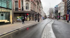 Central London resembles a ghost town on Christmas Day, 25 December 2021