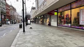 Central London resembles a ghost town on Christmas Day, 25 December 2021