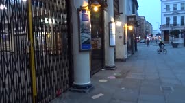 Empty streets of London with public transport not running on Christmas Day