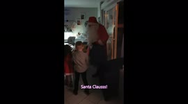 Kids get over excited when they catch sight of Santa