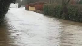 Severe flooding seen in Wexford, Ireland