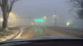 Snow squall creates whiteout conditions in Utah