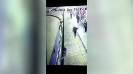 Man falls underneath moving train, gets rescued in northern India