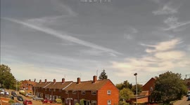 Time lapse of the Sky and Clouds with a Plane Contrail too
