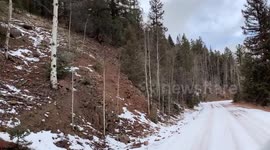 Scenic look at Rocky Mountain snowfall in central Colorado