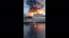 Intense blaze at metal scrapyard in Belfast