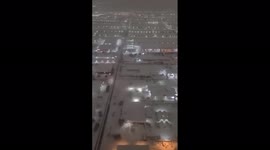 US: US: Aerial View Of Salt Lake City After Snow Squall