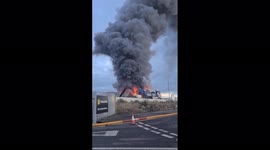 UK: Fire Breaks Out At Metal Scrap Yard In Belfast Docks Area