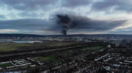 Belfast blaze brings plumes of smoke to Ireland after scrapyard catches fire