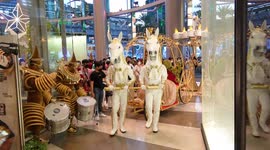 Seasonal  entertainment at Siam Paragon in Bangkok, Thailand