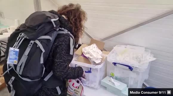 Anti-vax protester steals and throws away COVID supplies during protest in Milton Keynes