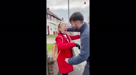 Touching moment Royal Navy son surprises UK mother for Christmas after 9-month deployment