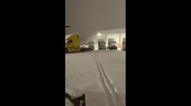 Snow blankets south coast of British Columbia in Canada
