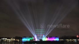 The New Years Eve London Drone And Fireworks Display In Greenwich