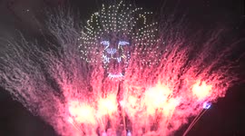 Londoners wowed by drone light show on New Year's Eve