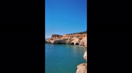 Portugal, Algarve Cliffs and Atlantic Ocean-Carvoeiro hiking