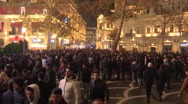 Fireworks on New Year's Eve in Baku, Azerbaijan