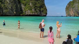 Maya Bay beach Thailand, opening day 2022 Walk #2
