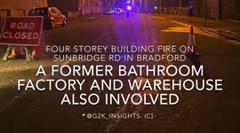 Four storey Building fire on Sunbridge Rd, Bradford