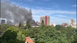 Cape Town Parliament building on fire AGAIN after Sunday's suspected arson
