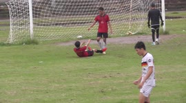 Indonesian careless striker accidentally turns opponent shot into own goal