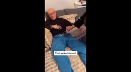 'Wife pulls classic 'Dog Pee' prank on husband to wake him up *IT WORKED!*'