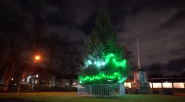 ELF AND SAFETY GONE MAD -A town's Christmas tree has been branded a 'shambles' after only its bottom half was decorated - because health and safety concerns meant it was unsafe to light the top